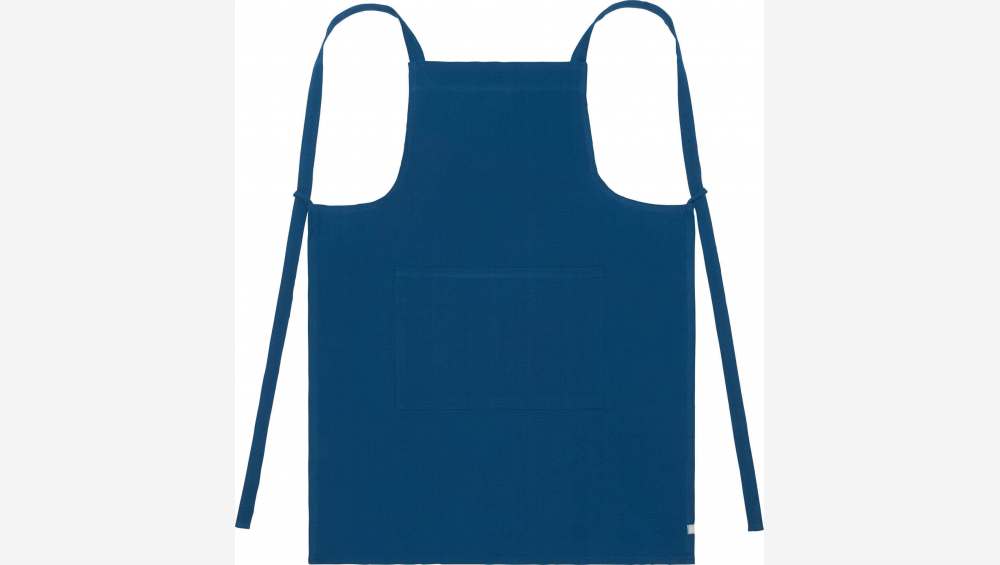 Tablier de cuisine en coton - Bleu cobalt