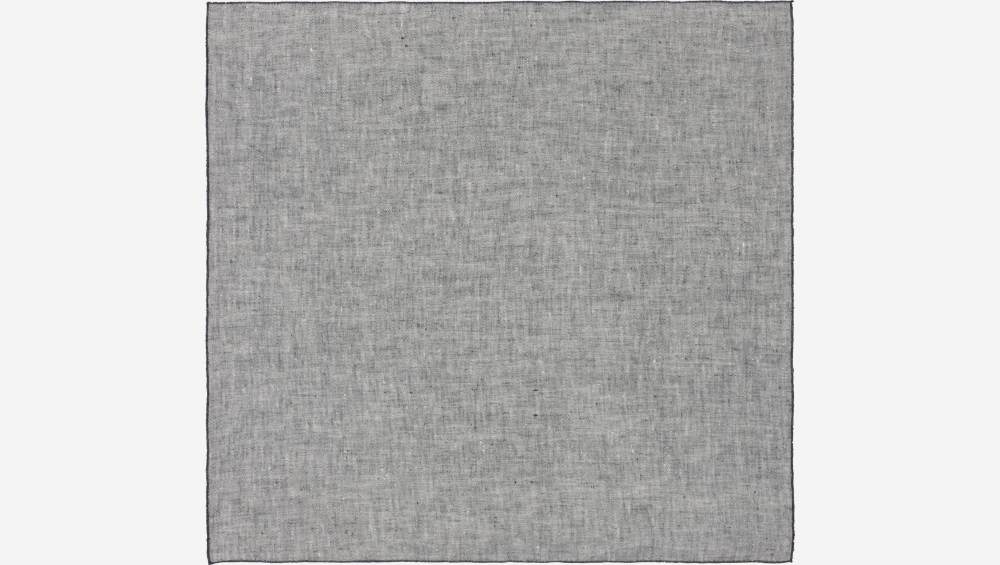 Lot de 2 serviettes de table en lin - 45 x 45 - Gris