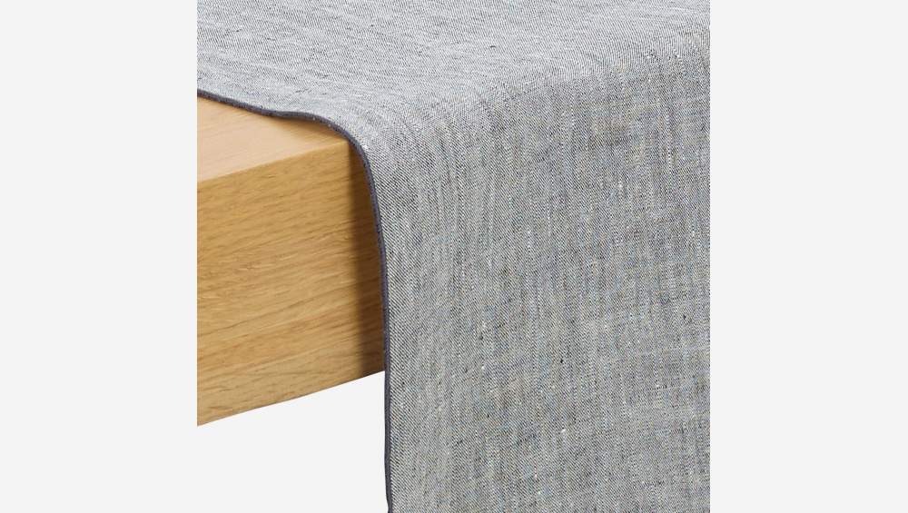 Chemin de table en lin - 45 x 200 cm - Gris