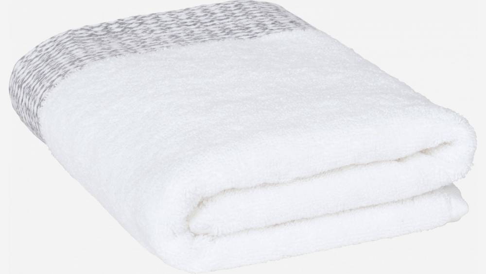 Serviette de toilette en coton - 50 x 100 cm - Blanc