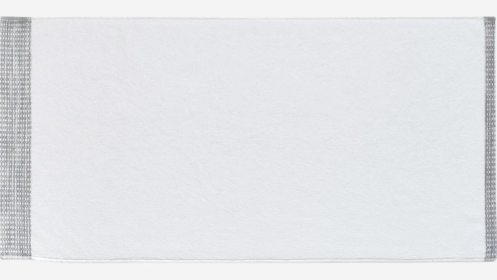 Serviette de toilette en coton - 50 x 100 cm - Blanc