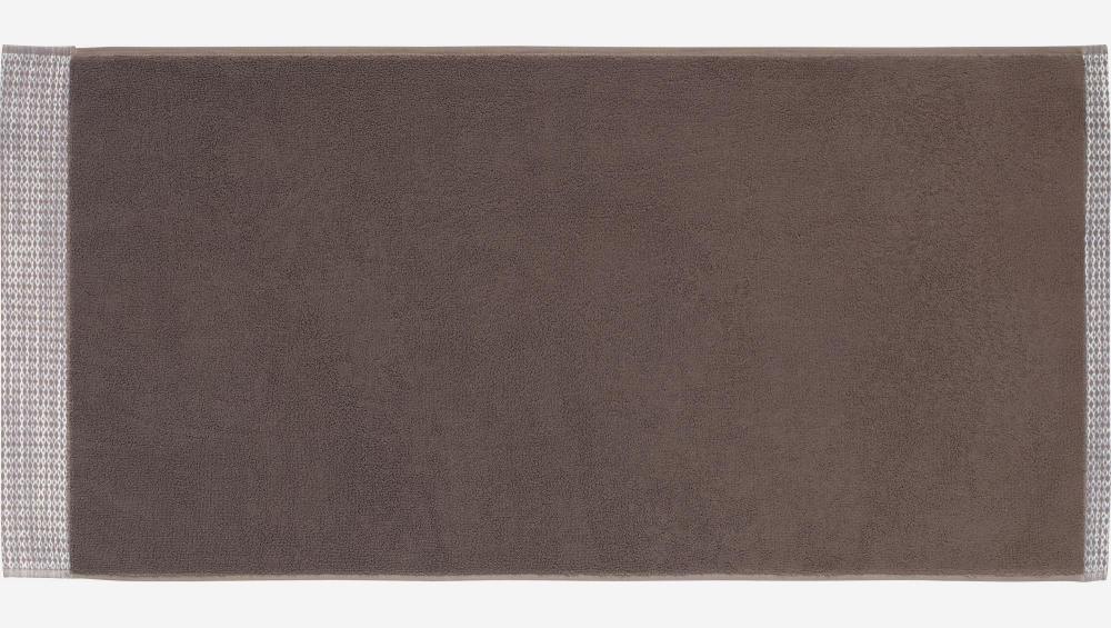 Serviette de toilette en coton - 50 x 100 cm - Marron