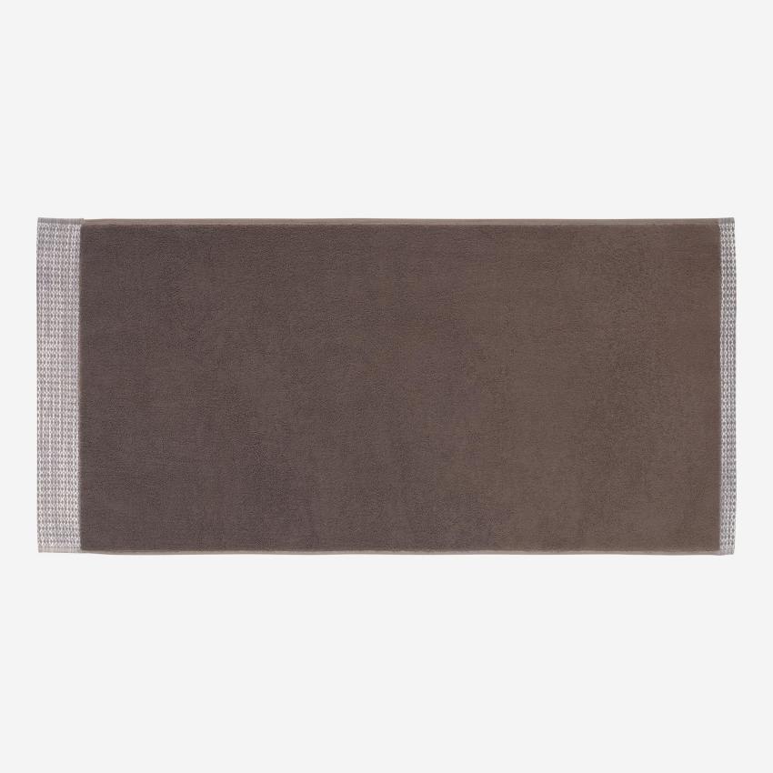 Serviette de toilette en coton - 50 x 100 cm - Marron