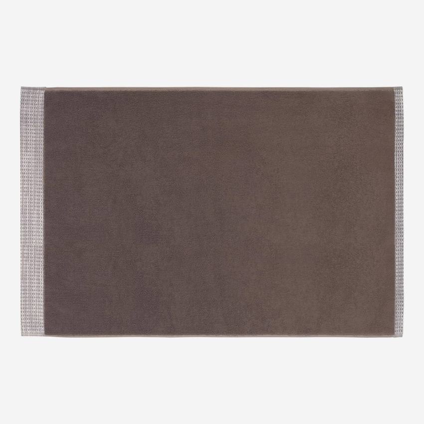 Drap de bain en coton - 100 x 150 cm - Marron