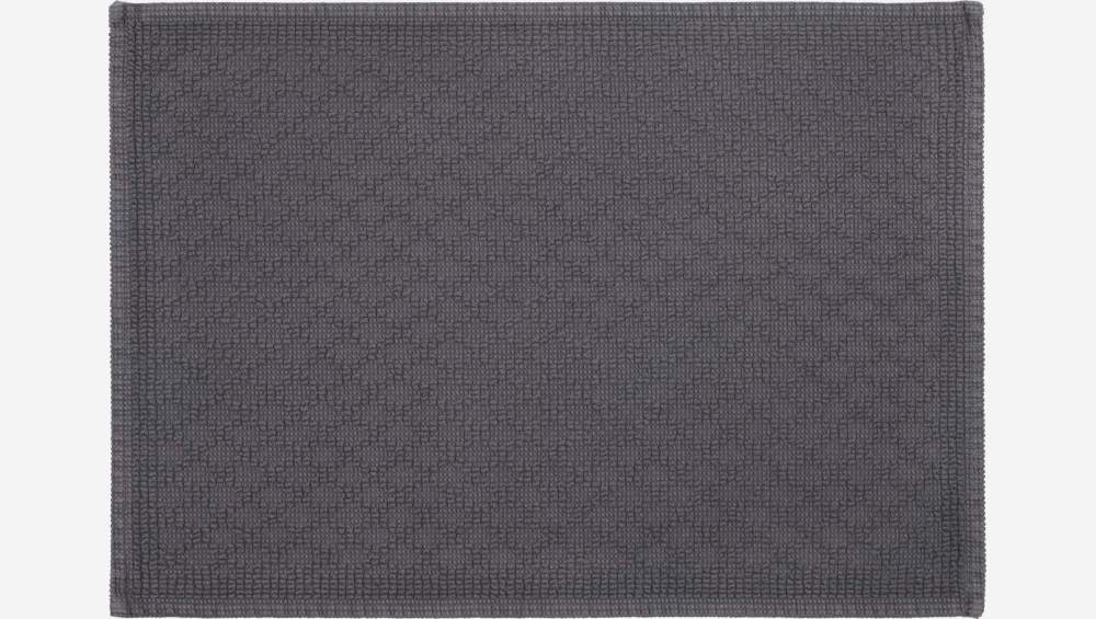 Tapis de bain en coton - 50 x 70 cm - Gris