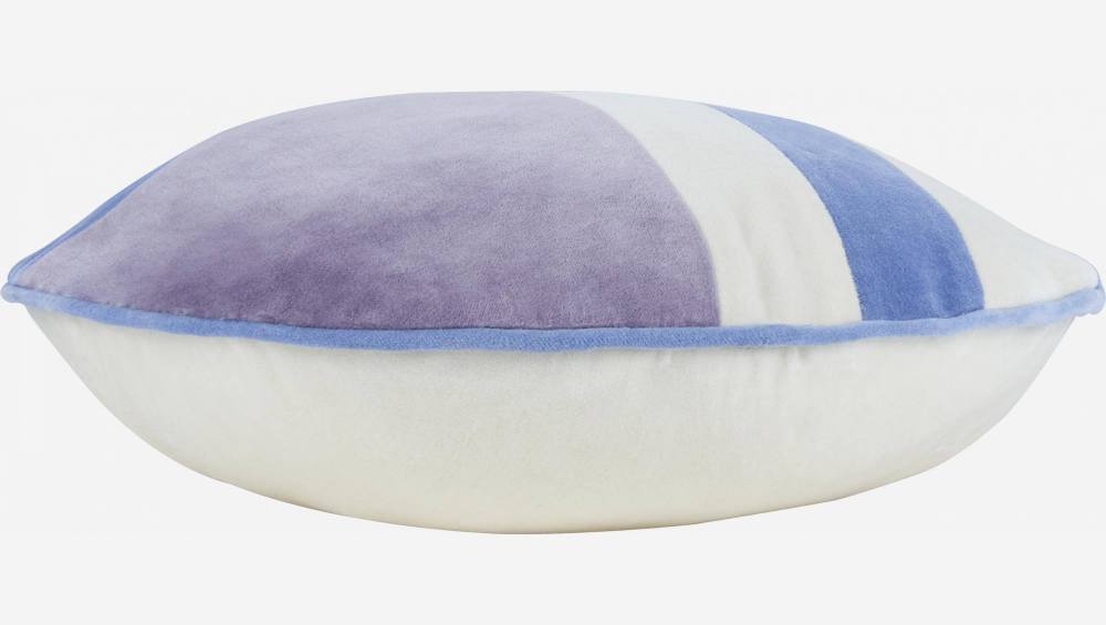 Coussin rond en velours - 40 cm - Lilas