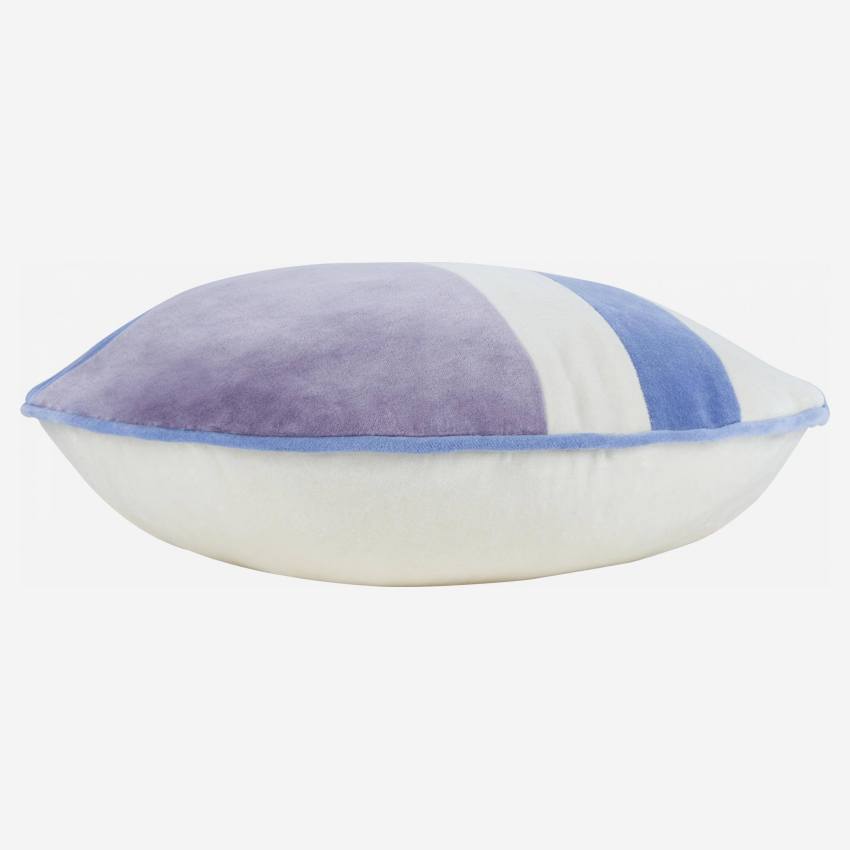 Coussin rond en velours - 40 cm - Lilas