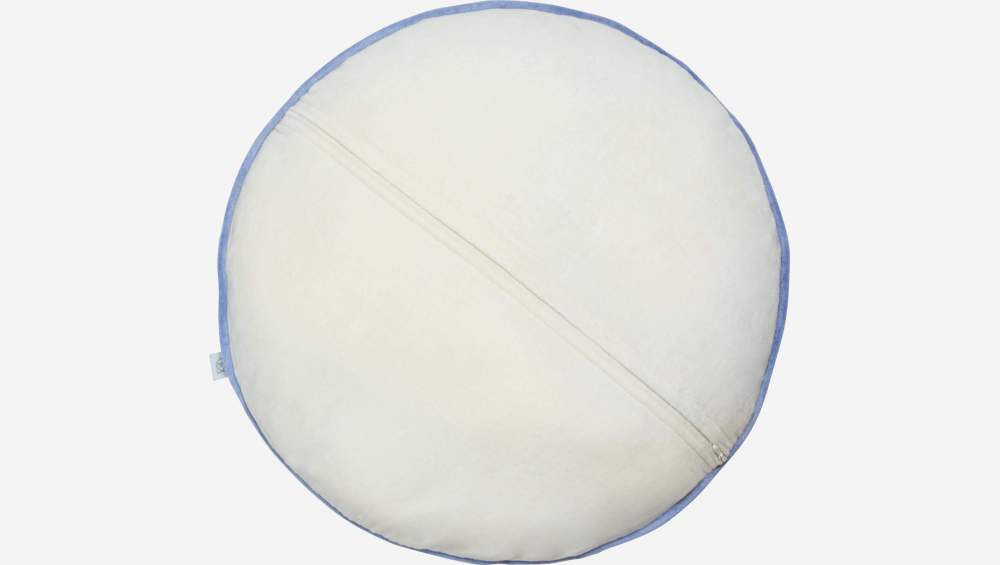 Coussin rond en velours - 40 cm - Lilas