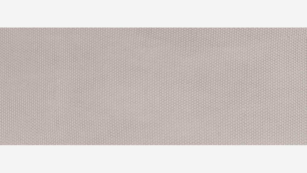 Plaid tricoté en coton - 130 x 170 cm - Gris