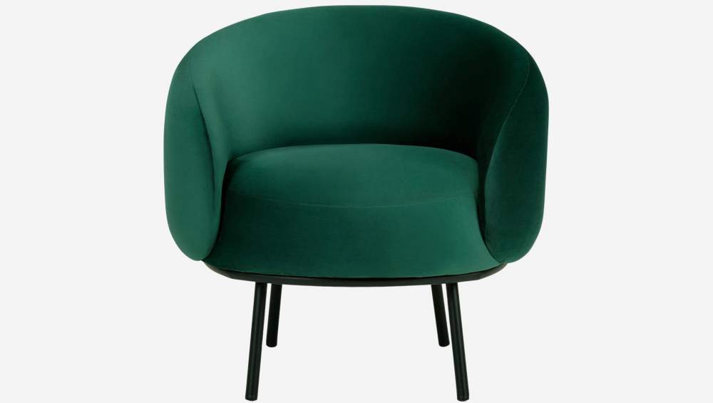 Fauteuil en velours - Vert - Design by Adrien Carvès