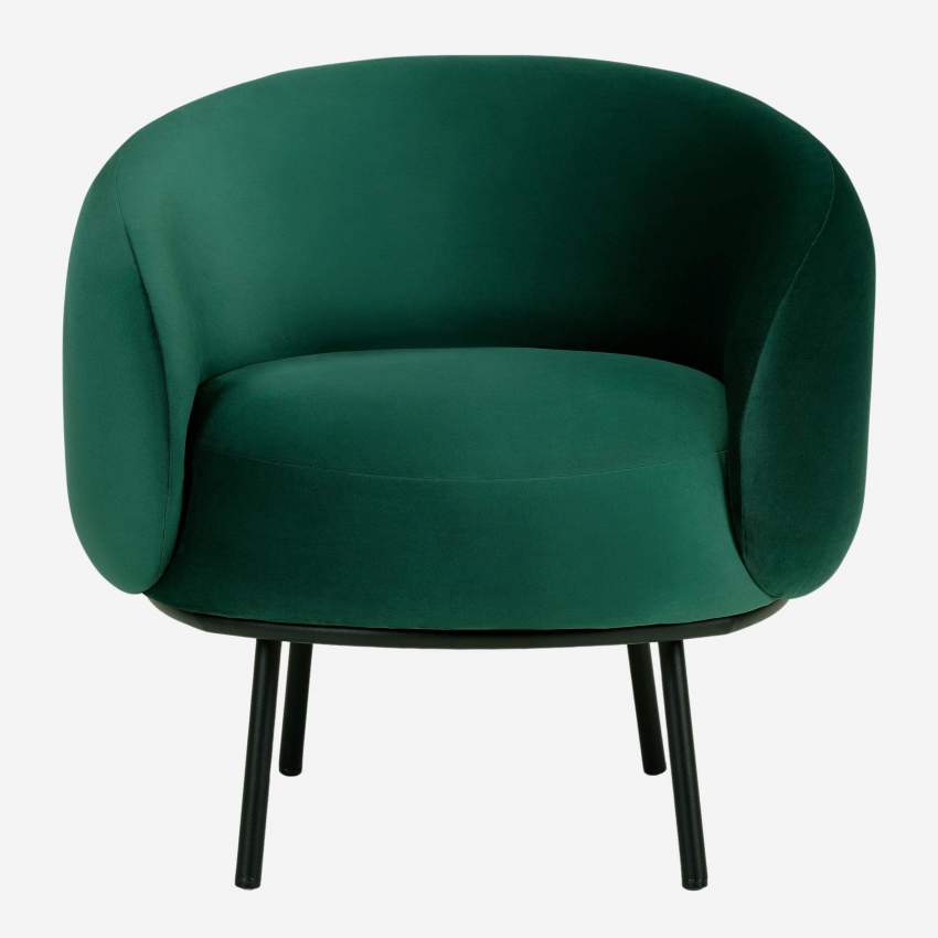 Fauteuil en velours - Vert - Design by Adrien Carvès