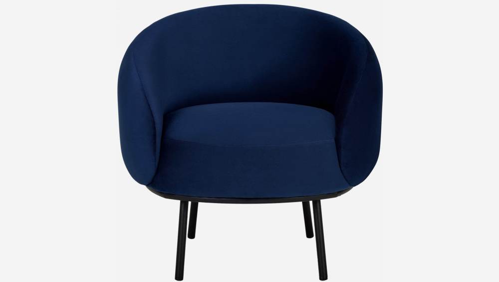 Fauteuil en velours - Bleu - Design by Adrien Carvès