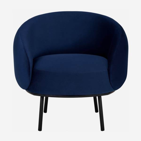 Fauteuil en velours - Bleu - Design by Adrien Carvès