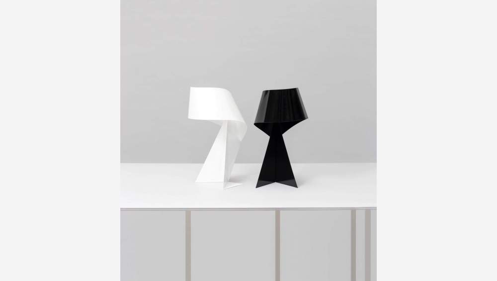 Lampe de table en métal - Blanc - 36 cm