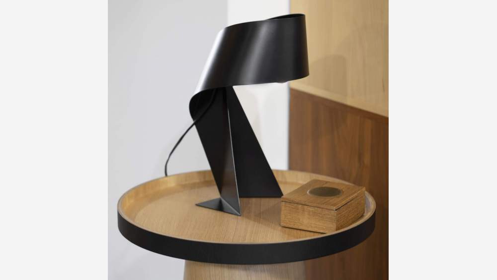 Lampe de table en métal - Noir - 36 cm