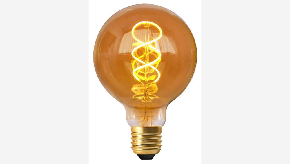 Ampoule globe à LED G95 E27 filament torsadé - 8W - 2000K