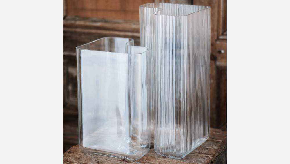 Vase en verre - 40 cm - Transparent