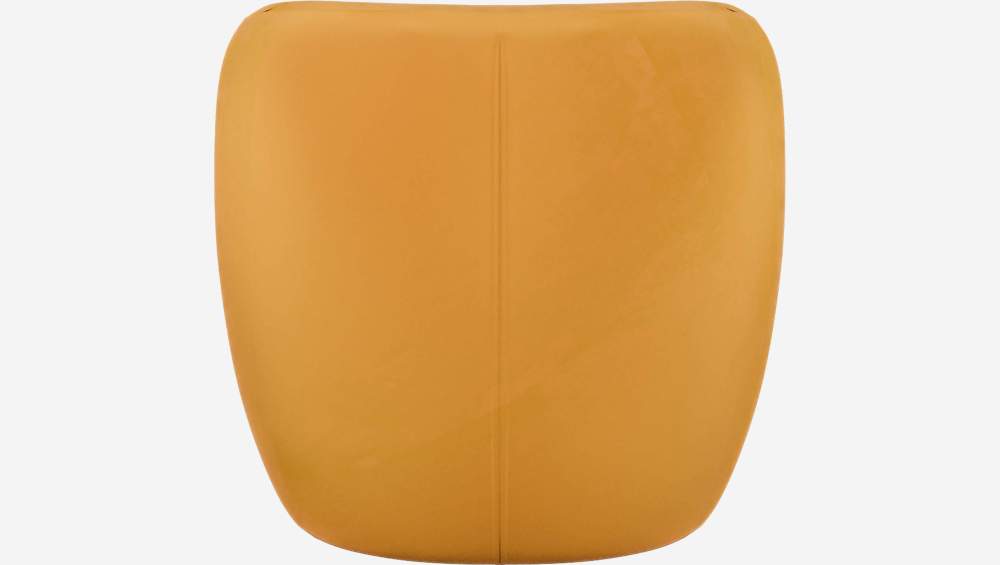 Fauteuil en velours - Jaune moutarde