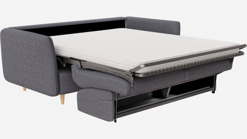 Canapé convertible en tissu avec sommier à lattes - Gris anthracite