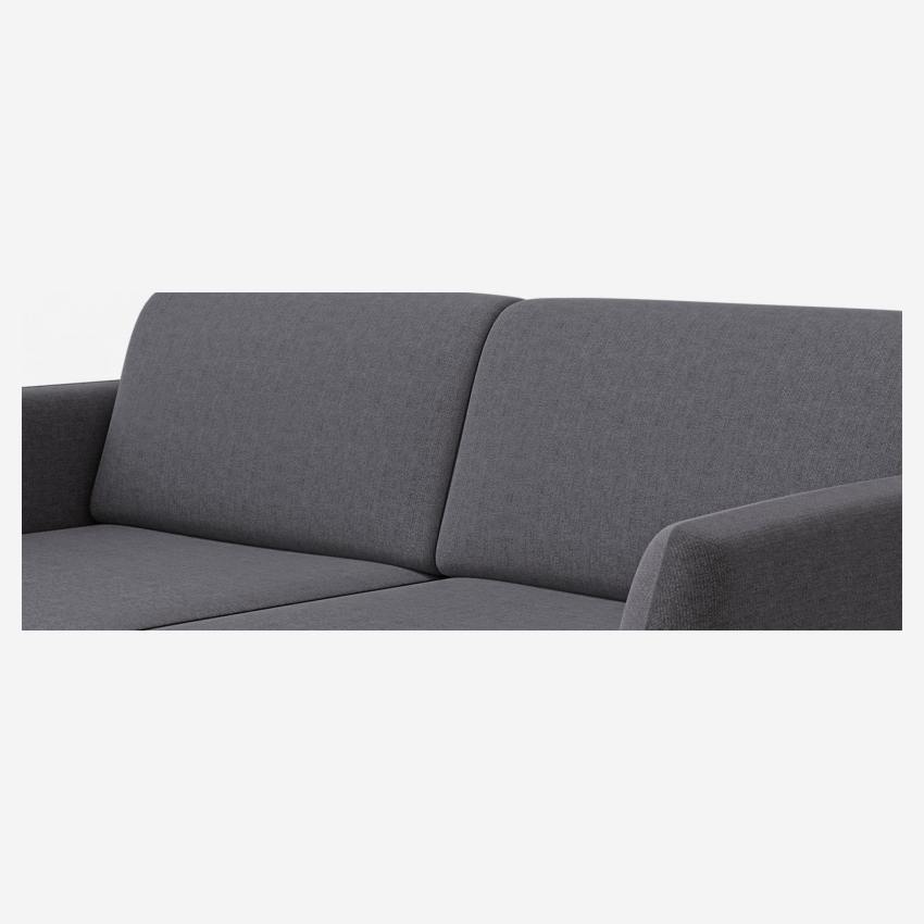 Canapé convertible en tissu avec sommier à lattes - Gris anthracite