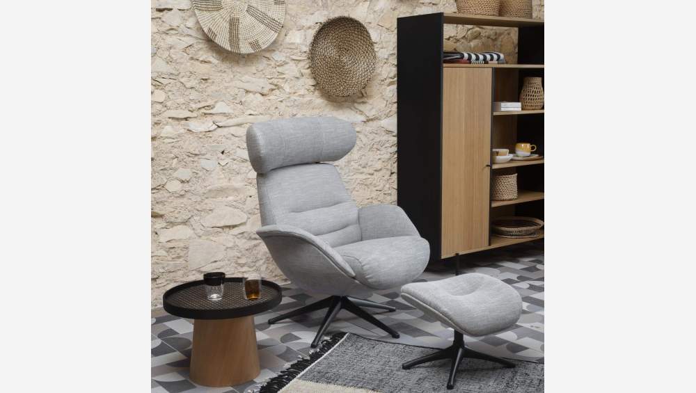 Fauteuil en tissu - Gris