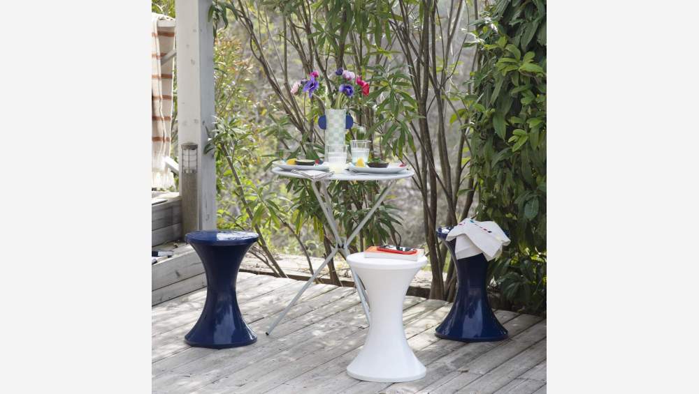 Table pliante de jardin en acier - Gris tourterelle