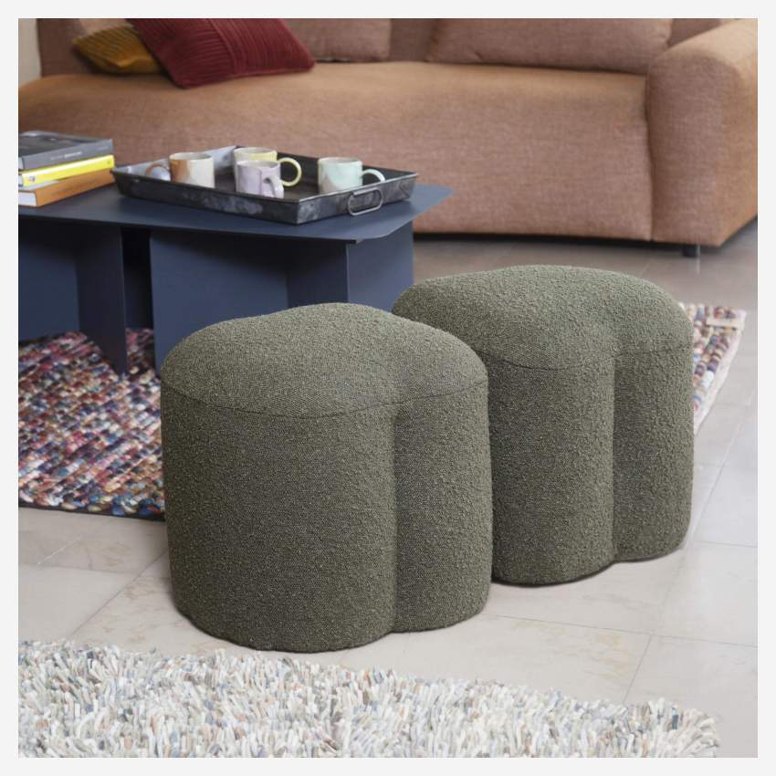 Pouf en tissu de forme organique – Vert - Design by Marie Matsuura