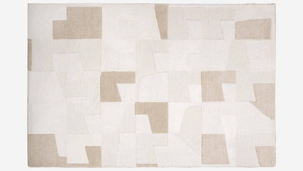 Tapis tufté en laine - 240 x 170 cm - Beige - Design by Floriane Jacques