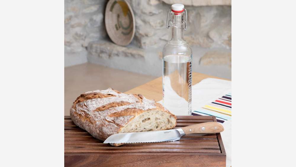 Bouteille avec bouchon clipsable 8,5cm en verre