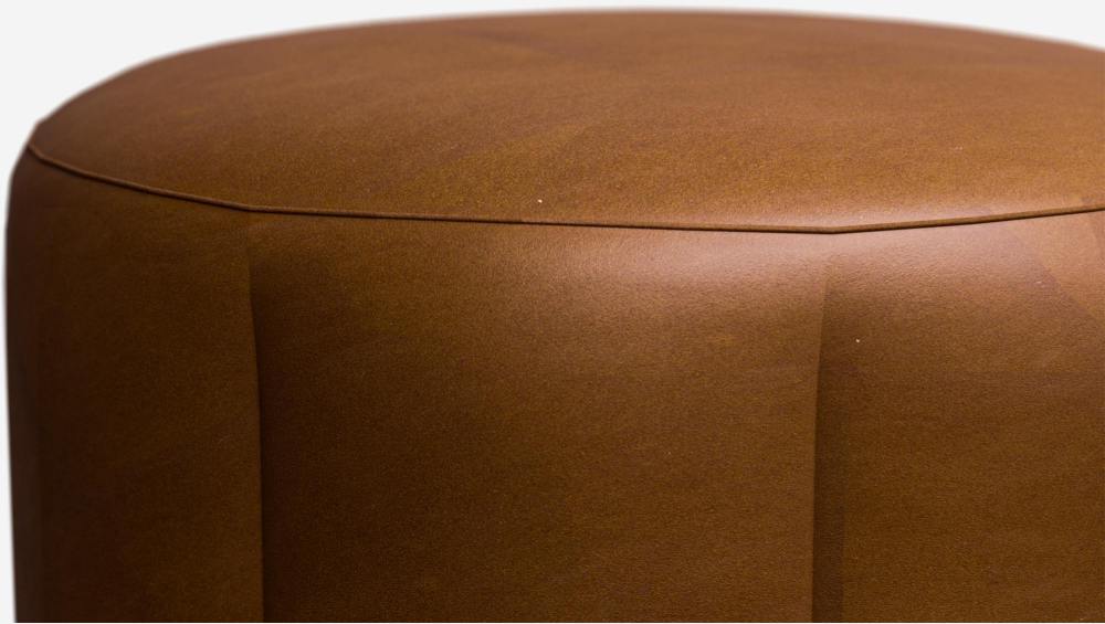 Pouf 76 cm en cuir Vintage - Marron cognac 