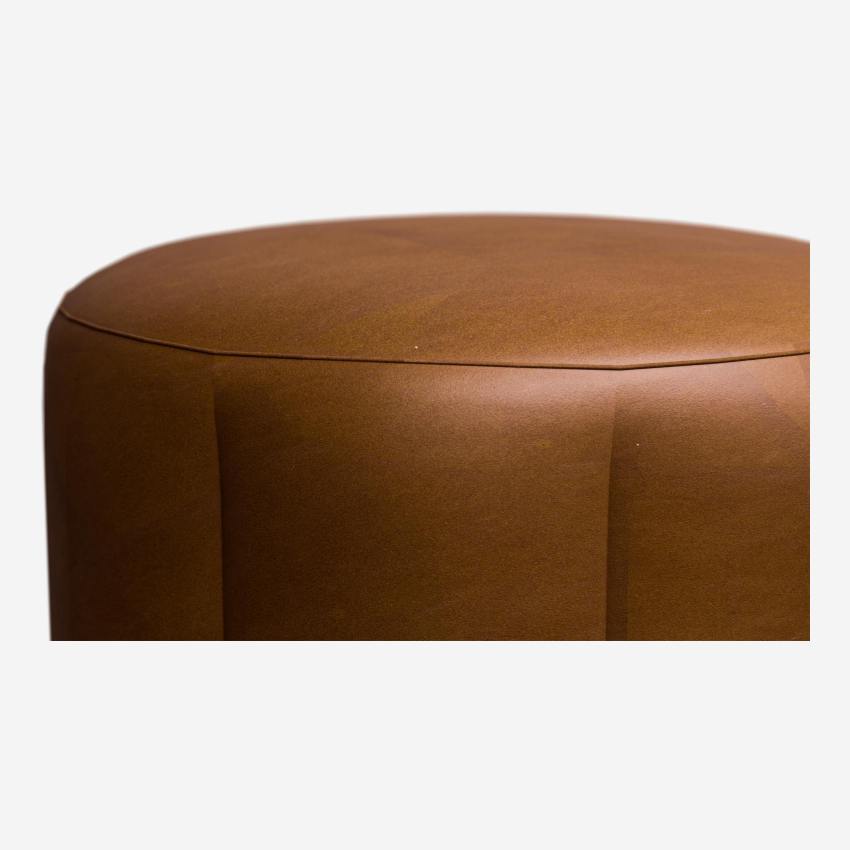 Pouf 76 cm en cuir Vintage - Marron cognac 