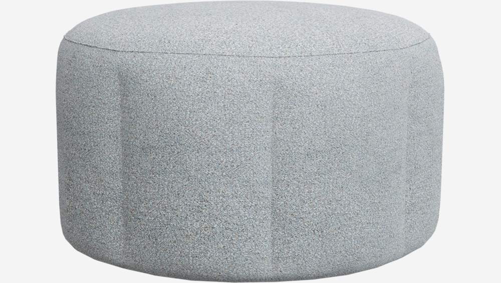 Pouf 76 cm en tissu Venezia - Bleu glacier