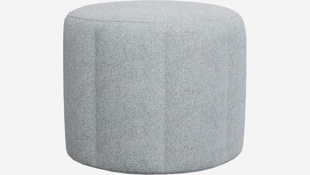 Pouf 52 cm en tissu Venezia - Bleu glacier