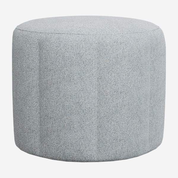 Pouf 52 cm en tissu Venezia - Bleu glacier