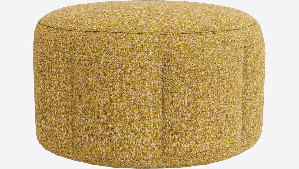 Pouf 76 cm en tissu Venezia - Jaune épice 