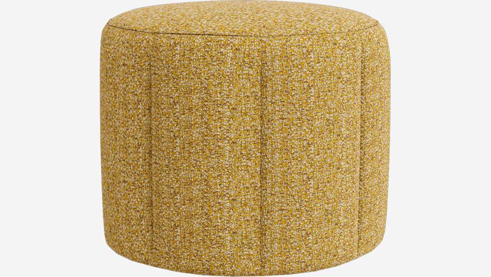 Pouf 52 cm en tissu Venezia - Jaune épice 