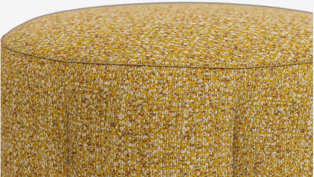 Pouf 52 cm en tissu Venezia - Jaune épice 