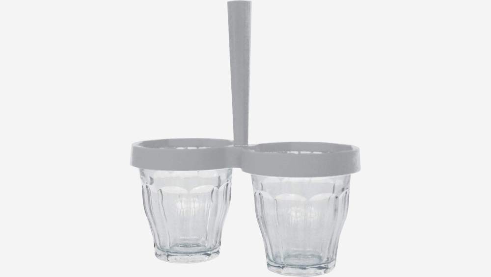 Ramequins en verre Duo de choc - Gris - Design by 5.5 pour Designerbox