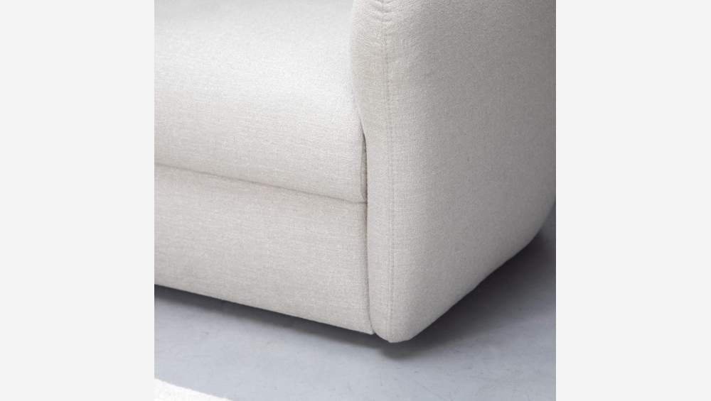 Fauteuil arrondi en tissu Lucca - Blanc mastic