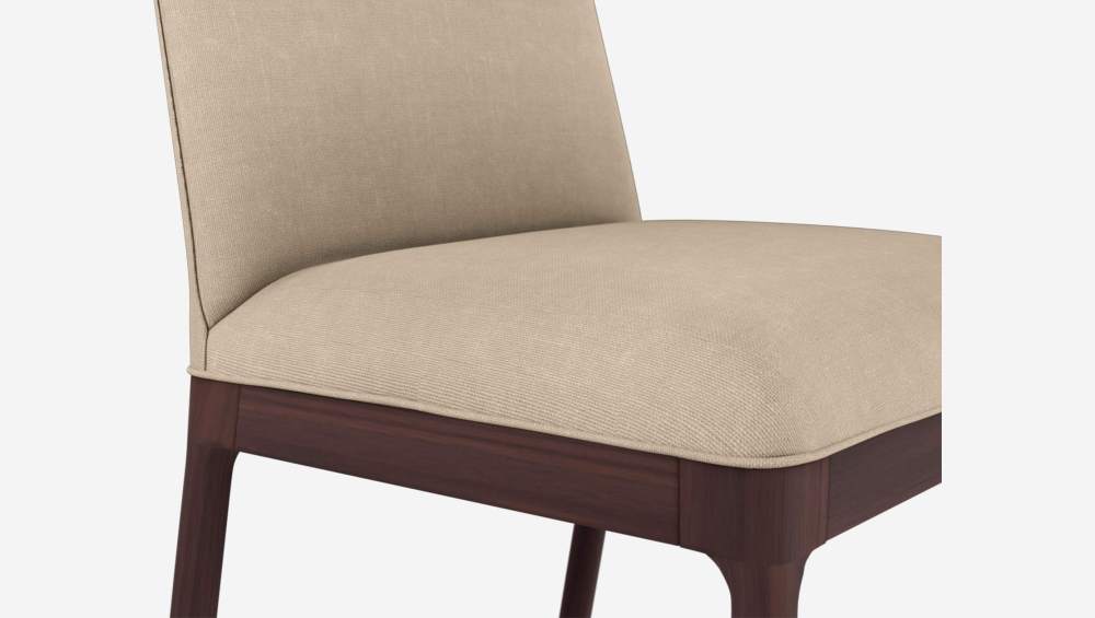 Chaise en tissu et pieds en noyer - Grege