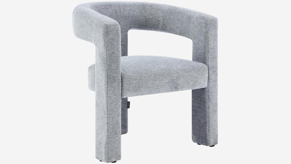 Fauteuil tripode en tissu chenille - Gris clair