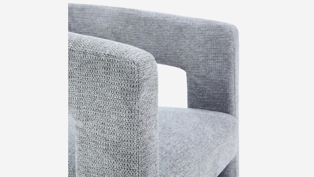 Fauteuil tripode en tissu chenille - Gris clair