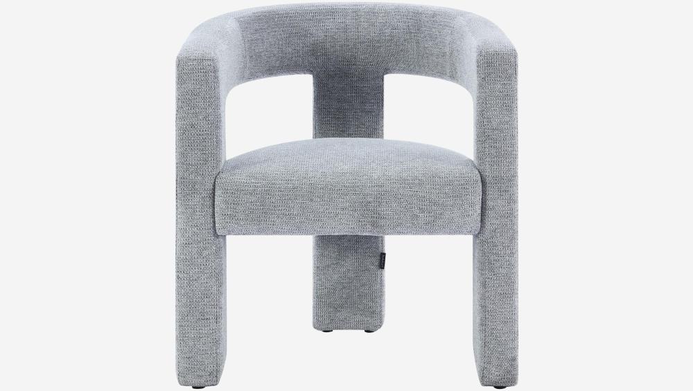 Fauteuil tripode en tissu chenille - Gris clair