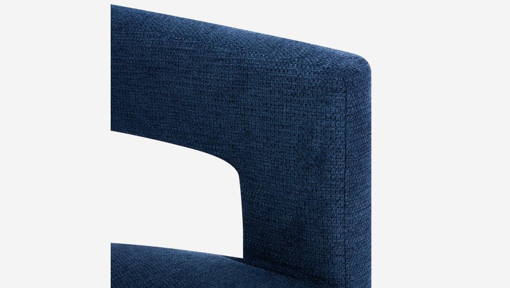 Fauteuil tripode en tissu chenille - Bleu roi