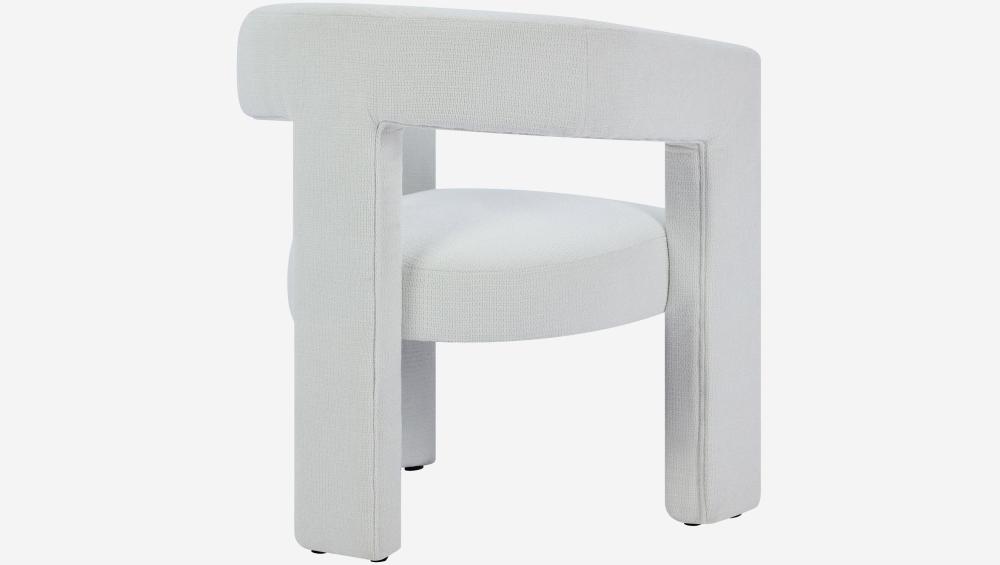 Fauteuil tripode en tissu chenille - Blanc