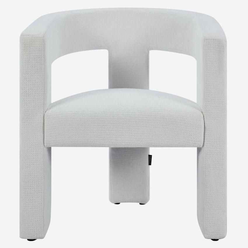 Fauteuil tripode en tissu chenille - Blanc