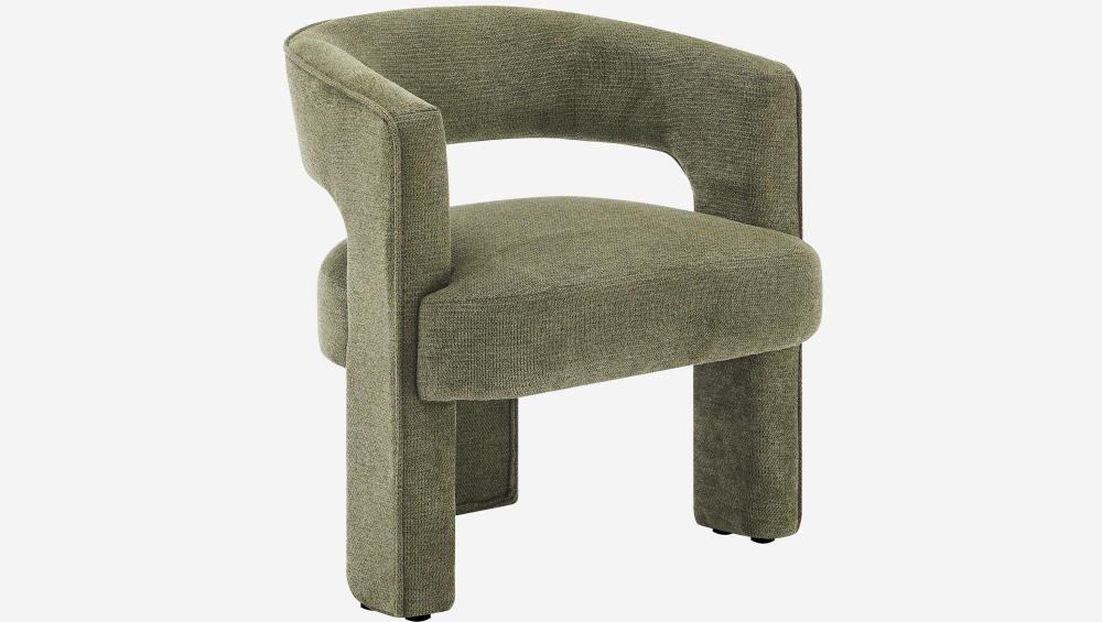 Fauteuil tripode en tissu chenille - Vert olive