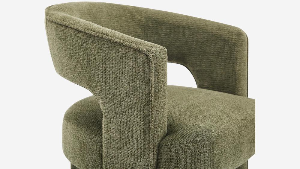 Fauteuil tripode en tissu chenille - Vert olive