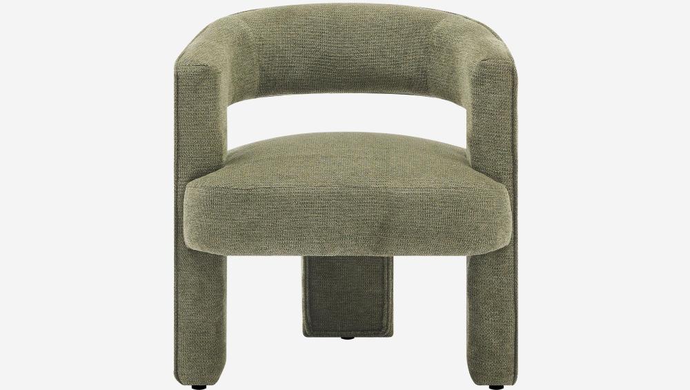 Fauteuil tripode en tissu chenille - Vert olive