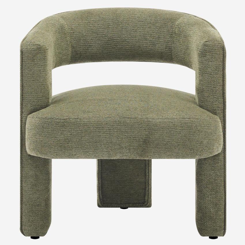 Fauteuil tripode en tissu chenille - Vert olive